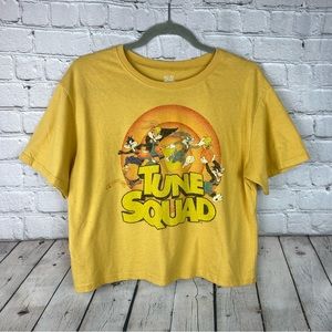 Vintage Space Jam 90’s Cropped Tune Squad Graphic T-Shirt Size Large